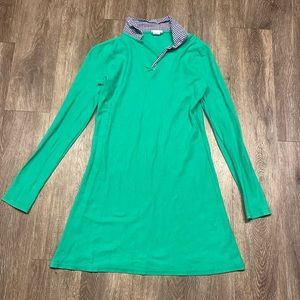 Green and Gingham T-Shirt Dress
